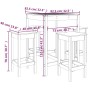 Set de mesa y taburetes altos jardín 5 pzas madera pino blanco von vidaXL, Gartensets - Ref: Foro24-3154731, Preis: 324,66 €,...