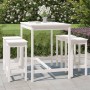 Set de mesa y taburetes altos jardín 5 pzas madera pino blanco von vidaXL, Gartensets - Ref: Foro24-3154746, Preis: 346,10 €,...