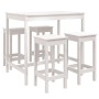 Set de mesa y taburetes altos jardín 5 pzas madera pino blanco von vidaXL, Gartensets - Ref: Foro24-3154746, Preis: 346,10 €,...