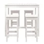 Set de mesa y taburetes altos jardín 5 pzas madera pino blanco by vidaXL, Garden sets - Ref: Foro24-3154746, Price: 351,43 €,...