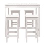 Set de mesa y taburetes altos jardín 5 pzas madera pino blanco von vidaXL, Gartensets - Ref: Foro24-3154746, Preis: 346,10 €,...
