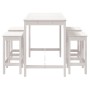 Set de mesa y taburetes altos jardín 5 pzas madera pino blanco von vidaXL, Gartensets - Ref: Foro24-3154746, Preis: 346,10 €,...