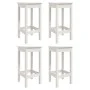 Set de mesa y taburetes altos jardín 5 pzas madera pino blanco by vidaXL, Garden sets - Ref: Foro24-3154746, Price: 351,43 €,...