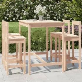 Mesa y taburetes altos jardín 5 piezas madera maciza de pino von vidaXL, Gartensets - Ref: Foro24-3154750, Preis: 261,86 €, R...