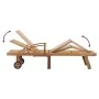 Tumbona de madera maciza de teca de vidaXL, Tumbonas - Ref: Foro24-48015, Precio: 267,35 €, Descuento: %