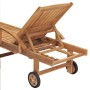 Tumbona de madera maciza de teca de vidaXL, Tumbonas - Ref: Foro24-48015, Precio: 266,49 €, Descuento: %