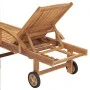 Tumbona de madera maciza de teca de vidaXL, Tumbonas - Ref: Foro24-48015, Precio: 267,35 €, Descuento: %