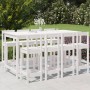 Mesa y taburetes altos jardín 9 pzas madera maciza pino blanco von vidaXL, Gartensets - Ref: Foro24-3154771, Preis: 573,36 €,...