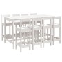 Mesa y taburetes altos jardín 9 pzas madera maciza pino blanco von vidaXL, Gartensets - Ref: Foro24-3154771, Preis: 573,36 €,...
