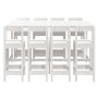 Mesa y taburetes altos jardín 9 pzas madera maciza pino blanco von vidaXL, Gartensets - Ref: Foro24-3154771, Preis: 573,36 €,...