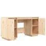 Schreibtisch aus massivem Kiefernholz, 140 x 50 x 75 cm von vidaXL, Schreibtische - Ref: Foro24-814324, Preis: 132,72 €, Raba...
