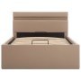 LED hydraulic trundle bed synthetic leather cappuccino 90x200 cm by vidaXL, Beds and slatted bases - Ref: Foro24-285558, Pric...