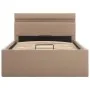 LED hydraulic trundle bed synthetic leather cappuccino 90x200 cm by vidaXL, Beds and slatted bases - Ref: Foro24-285558, Pric...
