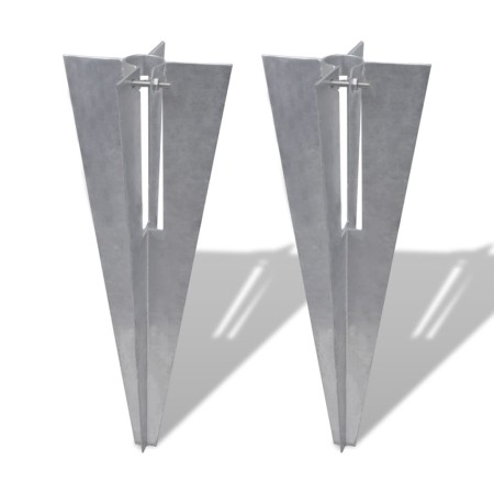 Zaunpfostennägel 2 Stück aus Stahl von vidaXL, Zaunpfosten - Ref: Foro24-140595, Preis: 19,00 €, Rabatt: %