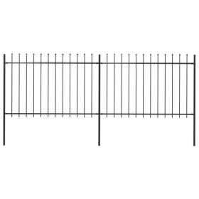 Gartenzaun mit Speerspitzen aus schwarzem Stahl 3,4x1,2 m von vidaXL, Zaunpaneele - Ref: Foro24-277621, Preis: 137,24 €, Raba...