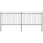 Garden fence with black steel spearheads 3.4x1.2 m by vidaXL, fence panels - Ref: Foro24-277621, Price: 143,97 €, Discount: %