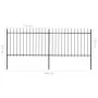 Garden fence with black steel spearheads 3.4x1.2 m by vidaXL, fence panels - Ref: Foro24-277621, Price: 143,97 €, Discount: %