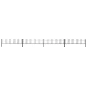 Gartenzaun mit Speerspitzen aus schwarzem Stahl, 13,6 x 0,8 m von vidaXL, Zaunpaneele - Ref: Foro24-277609, Preis: 384,01 €, ...