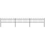 Garden fence with black steel hoop tips 5.1x0.6 m by vidaXL, fence panels - Ref: Foro24-277640, Price: 165,09 €, Discount: %