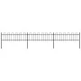Garden fence with black steel hoop tips 5.1x0.6 m by vidaXL, fence panels - Ref: Foro24-277640, Price: 145,32 €, Discount: %