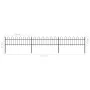 Garden fence with black steel hoop tips 5.1x0.6 m by vidaXL, fence panels - Ref: Foro24-277640, Price: 145,32 €, Discount: %