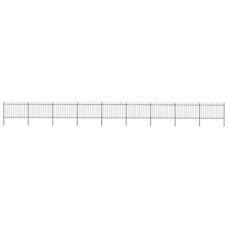 Garden fence with black steel spearheads 15.3x1.2 m by vidaXL, fence panels - Ref: Foro24-277628, Price: 603,00 €, Discount: %
