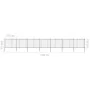 Gartenzaun mit Speerspitzen aus schwarzem Stahl, 11,9 x 1,5 m von vidaXL, Zaunpaneele - Ref: Foro24-277635, Preis: 485,77 €, ...