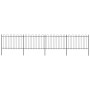 Garden fence with black steel hoop tips 6.8x1.2 m by vidaXL, fence panels - Ref: Foro24-277668, Price: 244,66 €, Discount: %