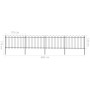 Gartenzaun mit schwarzen Stahlringspitzen 6,8 x 1,2 m von vidaXL, Zaunpaneele - Ref: Foro24-277668, Preis: 244,66 €, Rabatt: %