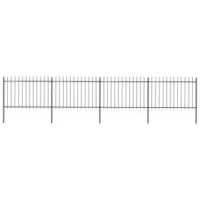 Gartenzaun mit Speerspitzen aus schwarzem Stahl 6,8x1,2 m von vidaXL, Zaunpaneele - Ref: Foro24-277623, Preis: 258,12 €, Raba...