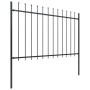 Gartenzaun mit Speerspitzen aus schwarzem Stahl 6,8x1,2 m von vidaXL, Zaunpaneele - Ref: Foro24-277623, Preis: 218,36 €, Raba...