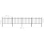 Gartenzaun mit Speerspitzen aus schwarzem Stahl 6,8x1,2 m von vidaXL, Zaunpaneele - Ref: Foro24-277623, Preis: 218,36 €, Raba...