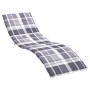 Grau kariertes Oxford-Stoff-Liegekissen 200 x 70 x 3 cm von vidaXL, Kissen für Stühle und Sofas - Ref: Foro24-314232, Preis: ...