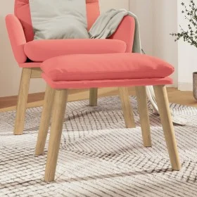 Reposapiés de terciopelo rosa 45x29,5x35 cm de vidaXL, Otomanas - Ref: Foro24-341439, Precio: 39,25 €, Descuento: %
