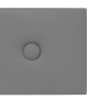 Paneles de pared 12 uds cuero sintético gris 90x15 cm 1,62 m²