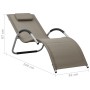 Loungers 2 units textilene gray taupe and gray by vidaXL, Loungers - Ref: Foro24-310519, Price: 145,76 €, Discount: %