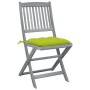 Folding garden chairs 2 pcs cushions solid acacia wood by vidaXL, Garden chairs - Ref: Foro24-3064562, Price: 141,82 €, Disco...