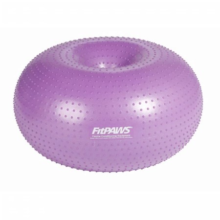 FitPAWS Pelota de equilibrio para mascotas TRAX Donut morado 55