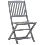 Folding garden chairs 2 pcs cushions solid acacia wood by vidaXL, Garden chairs - Ref: Foro24-3064560, Price: 121,31 €, Disco...