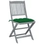 Klappbare Gartenstühle, 6 Stück, Kissen aus massivem Akazienholz von vidaXL, Gartenstühle - Ref: Foro24-3065454, Preis: 318,9...