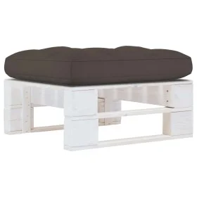 Garden ottoman made of white impregnated pine wood pallets by vidaXL, Modular outdoor sofas - Ref: Foro24-3066429, Price: 63,...