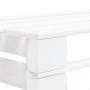 Zentrales Sofa aus weiß imprägnierten Gartenpaletten aus Kiefernholz von vidaXL, Modulare Sofas für den Außenbereich - Ref: F...