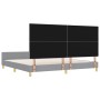 Estructura de cama con cabecera Gris claro 200 x 200 cm tela