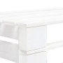 Zentrales Sofa aus weiß imprägnierten Gartenpaletten aus Kiefernholz von vidaXL, Modulare Sofas für den Außenbereich - Ref: F...