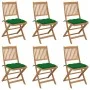 6 Stück klappbare Gartenstühle und Kissen aus massivem Akazienholz von vidaXL, Gartenstühle - Ref: Foro24-3075014, Preis: 311...