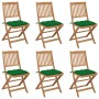6 Stück klappbare Gartenstühle und Kissen aus massivem Akazienholz von vidaXL, Gartenstühle - Ref: Foro24-3075014, Preis: 317...