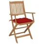 8 pcs folding garden chairs and solid acacia wood cushions by vidaXL, Garden chairs - Ref: Foro24-3074988, Price: 478,26 €, D...