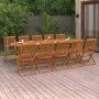Garten-Essgruppe 11-teilig aus massivem Akazienholz von vidaXL, Gartensets - Ref: Foro24-3086980, Preis: 755,42 €, Rabatt: %