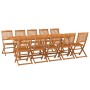 Garden dining set 11 pieces solid acacia wood by vidaXL, Garden sets - Ref: Foro24-3086980, Price: 772,67 €, Discount: %