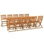 Garten-Essgruppe 11-teilig aus massivem Akazienholz von vidaXL, Gartensets - Ref: Foro24-3086980, Preis: 755,42 €, Rabatt: %